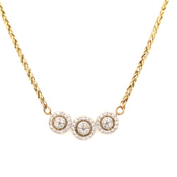 Pre Owned 9ct Diamond Set Necklet ZX40